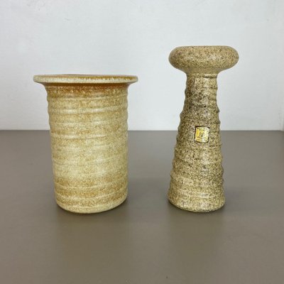 Ceramic Studio Pottery Vases attributed to Vest Ceramics, Netherlands, 1970, Set of 2-QZ-1454384