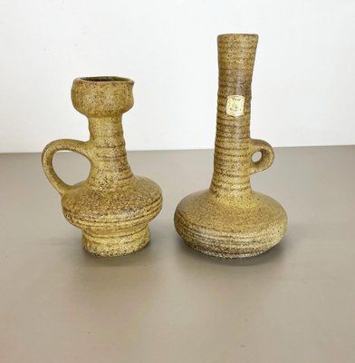 Ceramic Studio Pottery Vases attributed to Vest Keramiek, Netherlands, 1970s, Set of 2-QZ-1454382