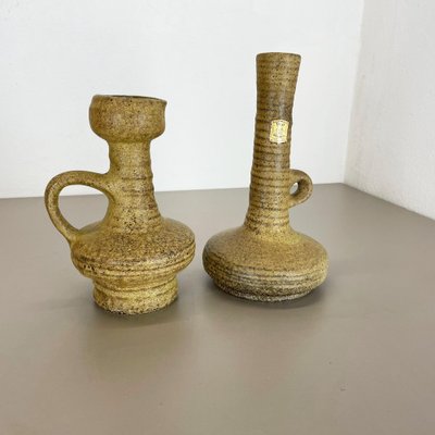 Ceramic Studio Pottery Vases attributed to Vest Keramiek, Netherlands, 1970s, Set of 2-QZ-1454382