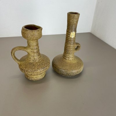 Ceramic Studio Pottery Vases attributed to Vest Keramiek, Netherlands, 1970s, Set of 2-QZ-1454382