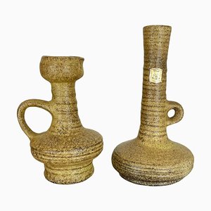 Ceramic Studio Pottery Vases attributed to Vest Keramiek, Netherlands, 1970s, Set of 2-QZ-1454382