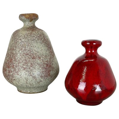 Ceramic Studio Pottery Vases from Hartwig Heyne, Germany, 1970s, Set of 2-QZ-1265064