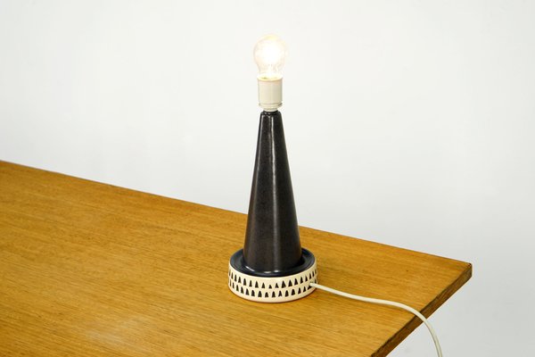 Ceramic Table Lamp from Mørkøv Denmark, 1960s-AO-695446