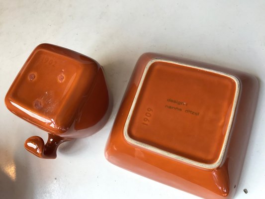 Ceramic Tea Service by Nanna Ditzel for Søholm, 1970s, Set of 9-LCR-975985