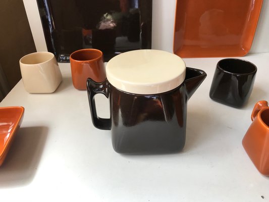 Ceramic Tea Service by Nanna Ditzel for Søholm, 1970s, Set of 9-LCR-975985