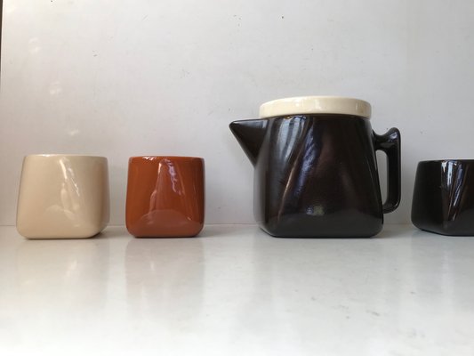 Ceramic Tea Service by Nanna Ditzel for Søholm, 1970s, Set of 9-LCR-975985