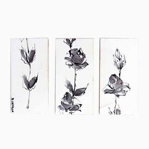 Ceramic Tile Triptych by Roger Capron, Set of 3-BQF-941170