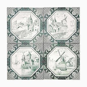 Ceramic Tiles by Gilliot, 1930, Set of 4-VDW-954885