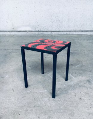 Ceramic Top Side Table, Belgium, 1960s-RQV-1016280