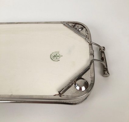 Ceramic Tray with Metal Montage and Egyptian Motiv, 1920s-BAF-763471