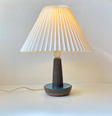 Ceramic Turquoise Table Lamp by Einar Johansen for Søholm, 1960s-LCR-1010622