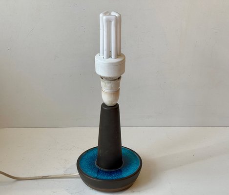 Ceramic Turquoise Table Lamp by Einar Johansen for Søholm, 1960s-LCR-1010622