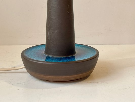 Ceramic Turquoise Table Lamp by Einar Johansen for Søholm, 1960s-LCR-1010622