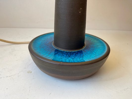 Ceramic Turquoise Table Lamp by Einar Johansen for Søholm, 1960s-LCR-1010622