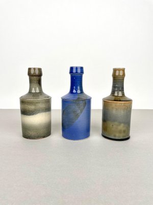 Ceramic Vase Bottles by Nanni Valentini for Laboratory Pesaro, Italy, 1960s, Set of 3-LYQ-1171337