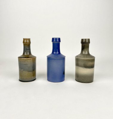 Ceramic Vase Bottles by Nanni Valentini for Laboratory Pesaro, Italy, 1960s, Set of 3-LYQ-1171337