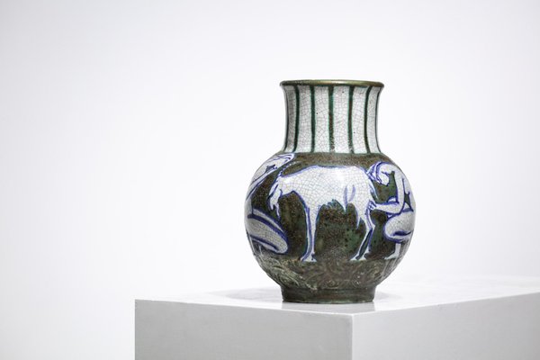 Ceramic Vase by Edouard Cazaux, 1950s-YU-1010765