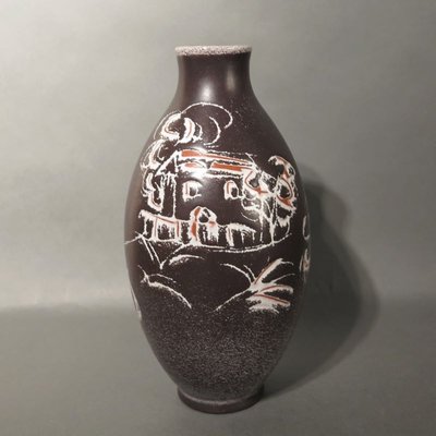 Ceramic Vase by Fridgart Glatzle for Karlsruher Majolika, 1950s-WK-717432