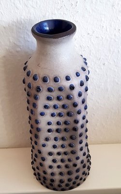 Ceramic Vase with Blue Interior Glaze, 1960s-QDP-829748