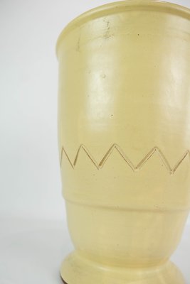 Ceramic Vase with Light Glaze and Simple Pattern, 1960s-UY-1000662