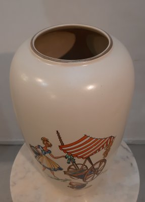 Ceramic Vase with Mediterranean Scene by Hans Welling for Ruscha, 1950s-HPX-787188