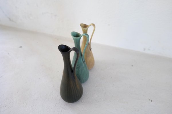 Ceramic Vases attributed to Gunnar Nylund for Rörstrand, Sweden, 1950s, Set of 3-UYK-1419065