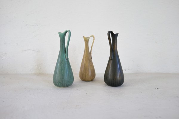 Ceramic Vases attributed to Gunnar Nylund for Rörstrand, Sweden, 1950s, Set of 3-UYK-1419065