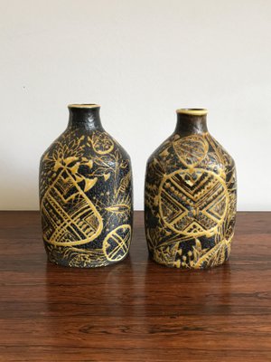 Ceramic Vases by Nils Thorsson for Royal Copenhagen, 1960s, Set of 2-CC-956229