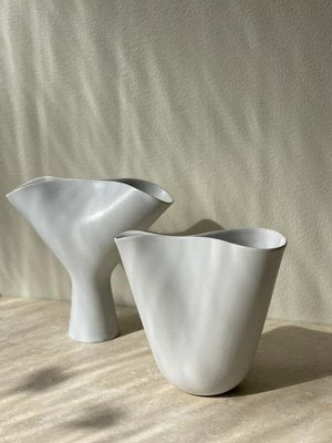 Ceramic Veckla Vases by Stig Lindberg for Gustavsberg, 1950s, Set of 2-ARN-1009098