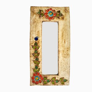 Ceramic Wall Mirror from La Roue, 1960s-SED-789159