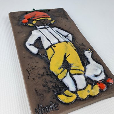 Ceramic Wall Plaque by Ninnie Charlott Forsgren for Bromma Keramik, 1960s-ZPB-1145301