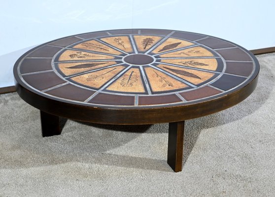 Ceramics and Sandstone Coffee Table from Vallauris, 1960s-RVK-1744078