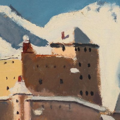 Cesare Maggi, Landscape, Oil on Cardboard, 1960-VMM-2022010