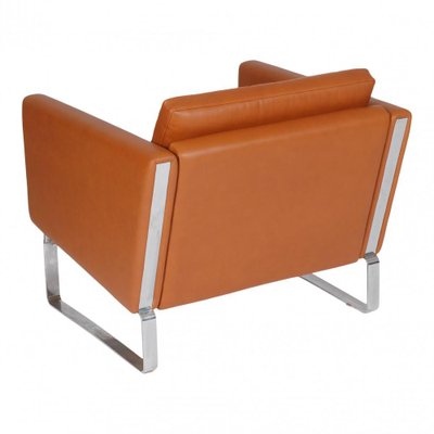 Ch-101 Armchair with Walnut Aniline Leather by Hans J. Wegner for Carl Hansen & Søn-MTD-1400443