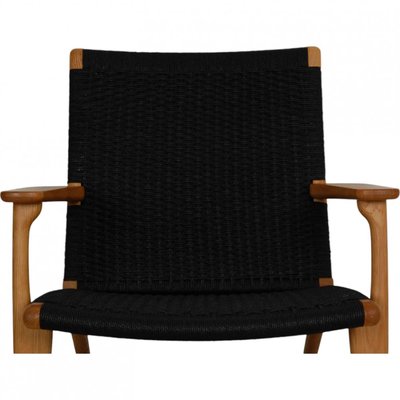 Ch-25 Lounge Chair with Black Paper Cord by Hans Wegner-MTD-2017031