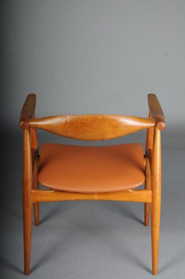 CH-35 Armchair in Teak and Leather by Hans J. Wegner, 1890s-FLW-1761473