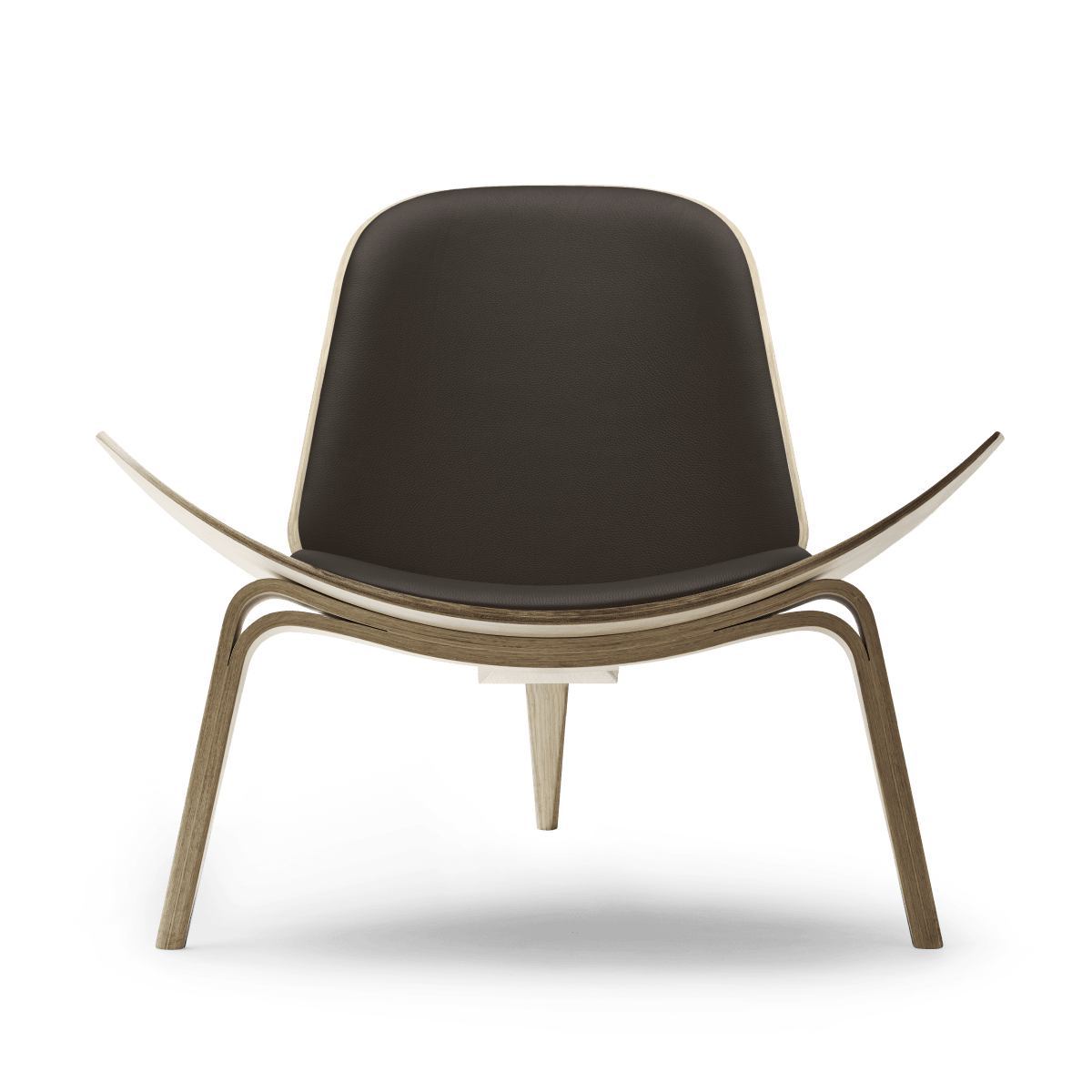 CH07 | Shell Chair by Carl Hansen & Søn #Oak / White Oiled / Leather Thor 306