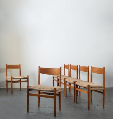 Ch40 Chairs by Hans Wegner for Carl Hansen & Son, 1960s, Set of 6-OFV-2021347