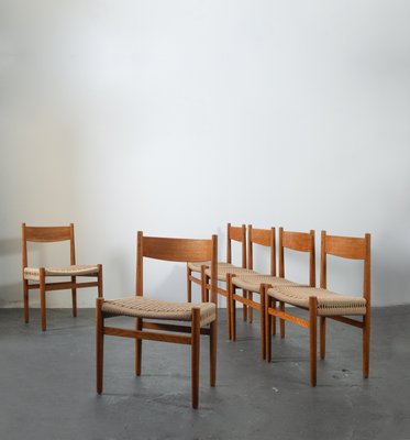 Ch40 Chairs by Hans Wegner for Carl Hansen & Son, 1960s, Set of 6-OFV-2021347