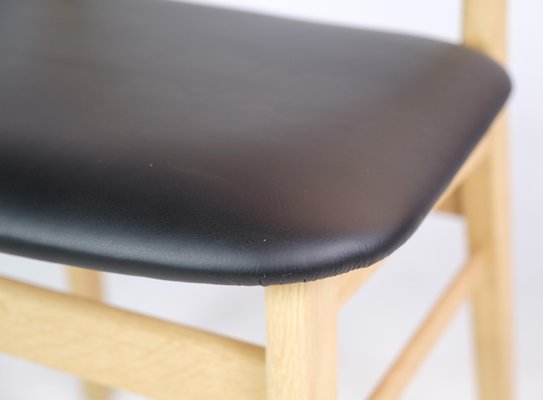 Chair in Black Leather and Oak by Hammel Mosbøl for Findahl, 1990s-UY-1425732