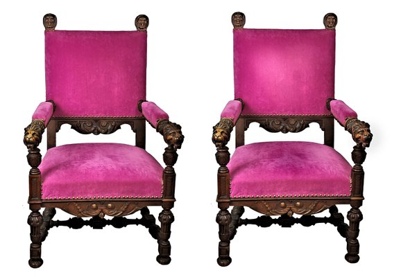 Chair in Walnut from Throne, Set of 2-GKV-1344446