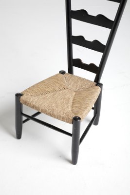 Chair in Wood and Wicker attributed to Gio Ponti for Casa and Giardino, 1939-KKZ-1814188