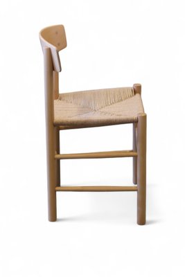 Chair Model J39 in Beech and Wicker Seat by Børge Mogensen for FDB, 1940s-BPJ-2042803