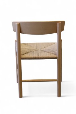 Chair Model J39 in Beech and Wicker Seat by Børge Mogensen for FDB, 1940s-BPJ-2042803