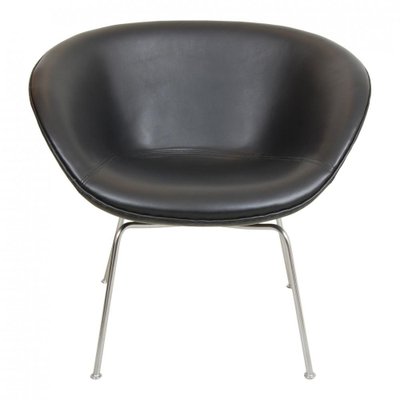 Chair with Black Leather by Arne Jacobsen for Fritz Hansen, 2000s-MTD-1400587