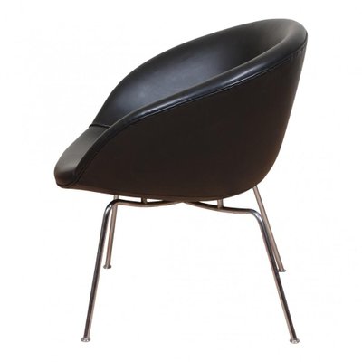 Chair with Original Black Leather by Arne Jacobsen for Fritz Hansen-MTD-1400586