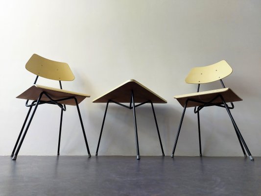 Chairs and Side Table by Rob Parry for Dico, Netherlands, 1950s, Set of 3-NV-1357738