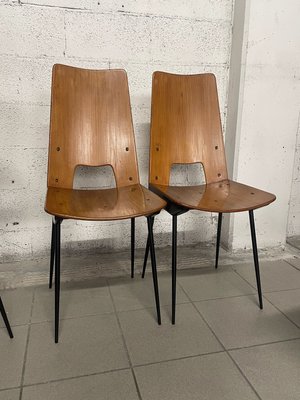 Chairs attributed to Carlo Ratti for Società Compensati Curvati, 1950s, Set of 6-JHL-2035779