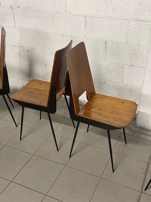 Chairs attributed to Carlo Ratti for Società Compensati Curvati, 1950s, Set of 6-JHL-2035779