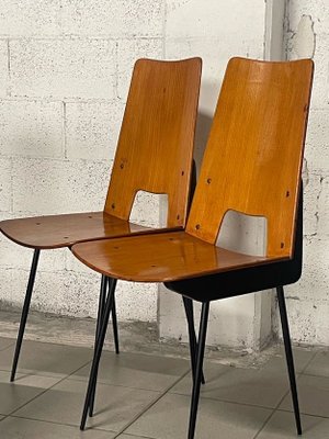 Chairs attributed to Carlo Ratti for Società Compensati Curvati, 1950s, Set of 6-JHL-2035779